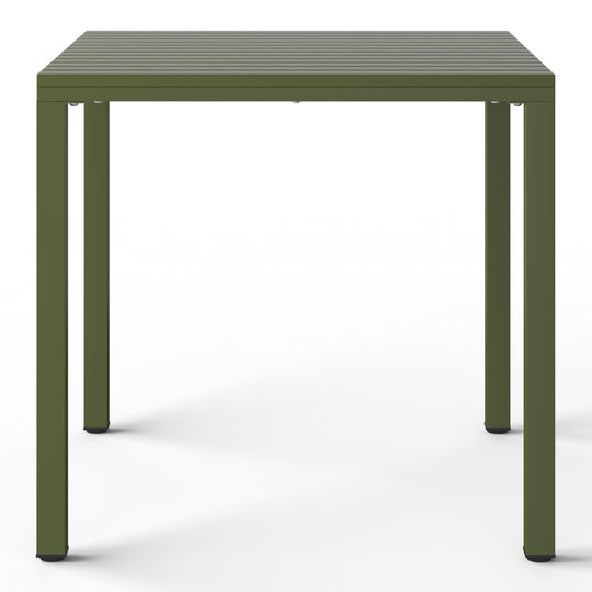 Playa 5-Piece Outdoor Metal Frame Dining Table Patio Set with Stackable Patio Dining Chairs