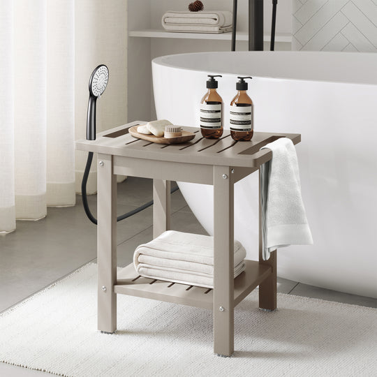 Sage HDPE Poly Plastic Waterproof Bathroom Shower Bench