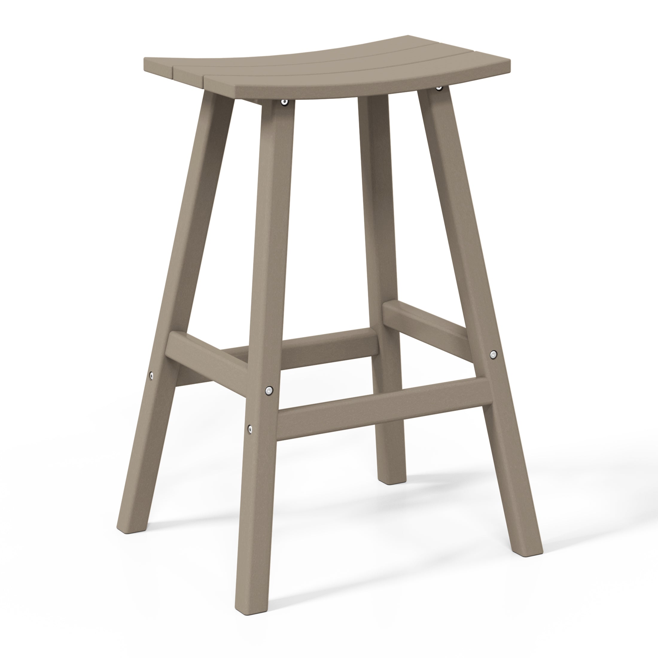 Malibu 29" HDPE Outdoor Patio Bar Height Bar Stools (Set of 3)