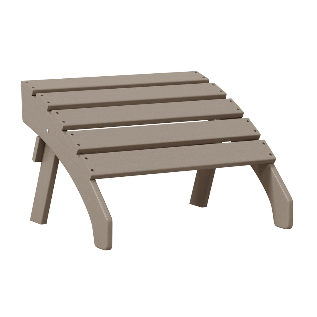 Dylan Outdoor Adirondack Chair With Ottoman And Side Table 3-Piece Set