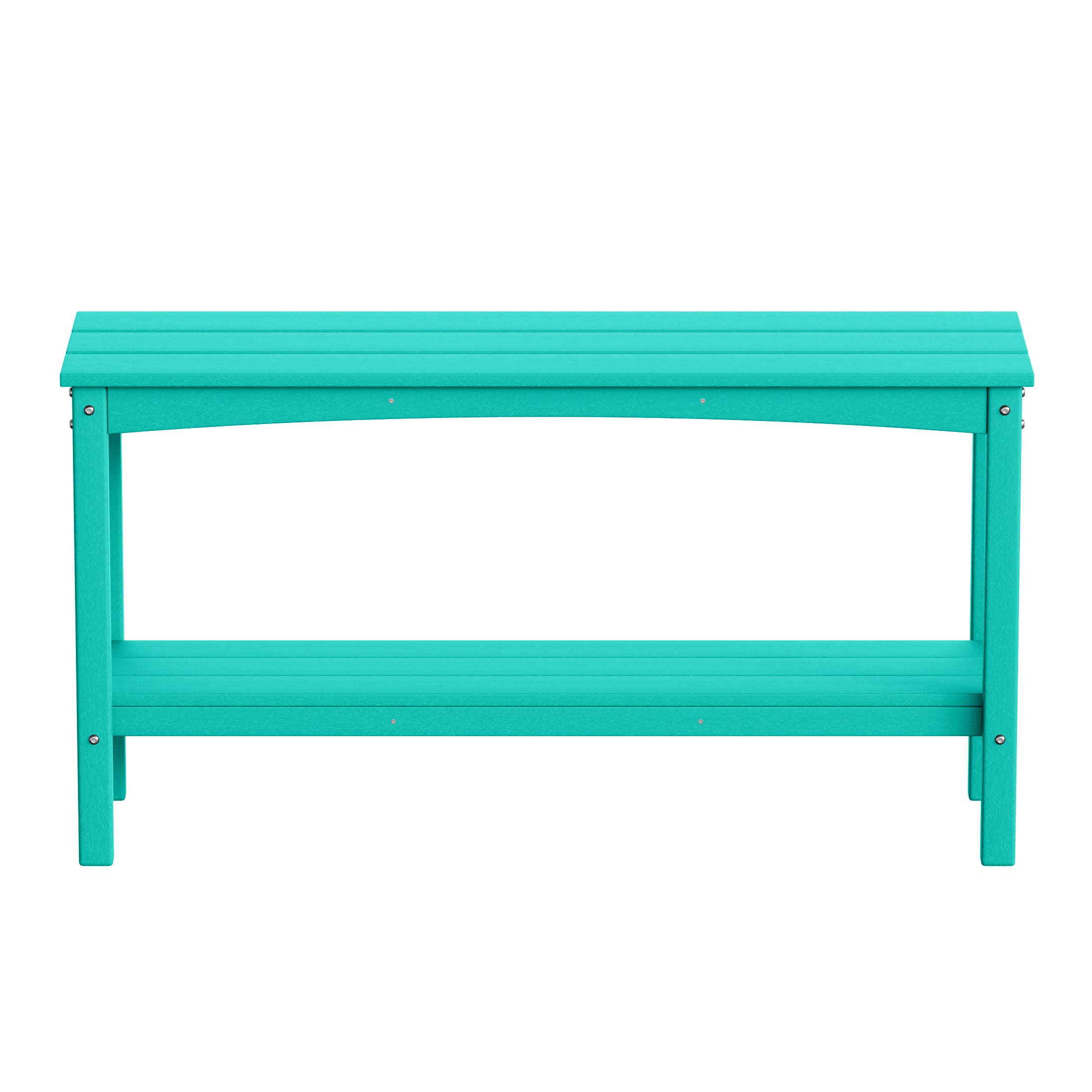 Malibu 55" Outdoor Patio HDPE Adirondack 2-Tier Shelf Console Table