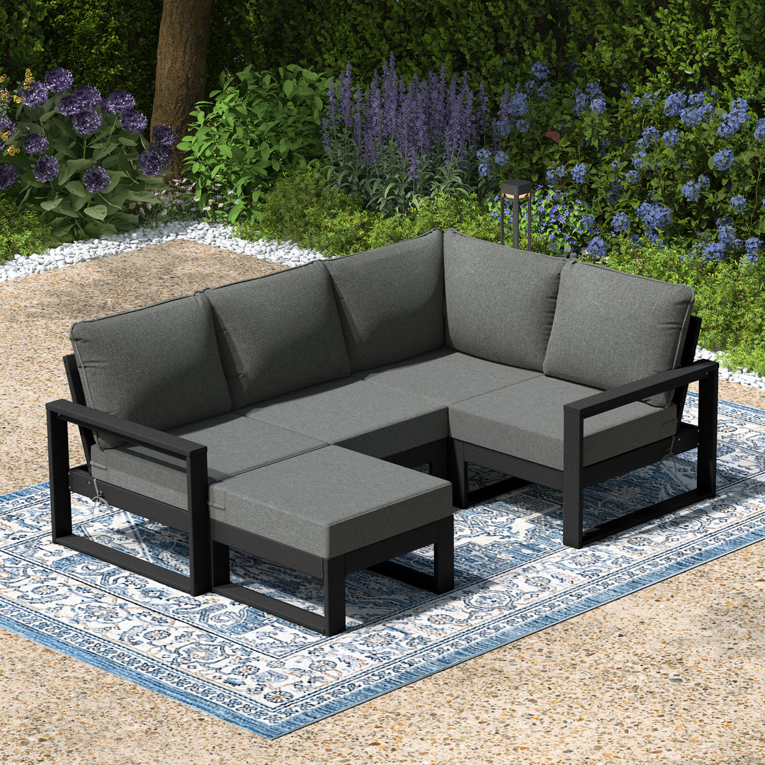 Montara 5-piece Outdoor Sectional Modular Patio Furniture Sofa Set