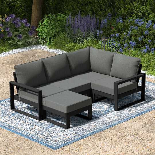 Montara 5-piece Outdoor Sectional Modular Patio Furniture Sofa Set