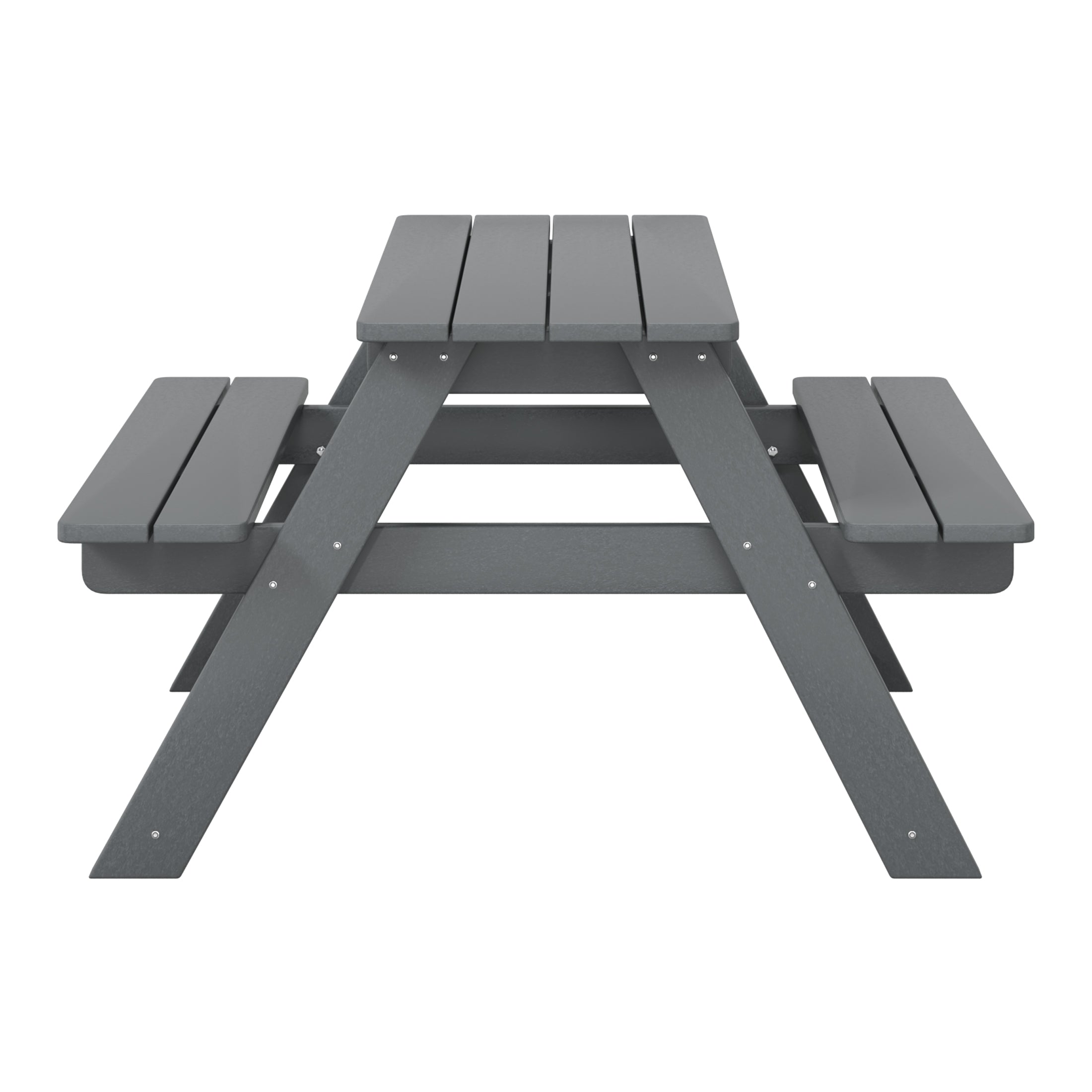 Malibu Outdoor Patio Kids HDPE Plastic Picnic Bench Table