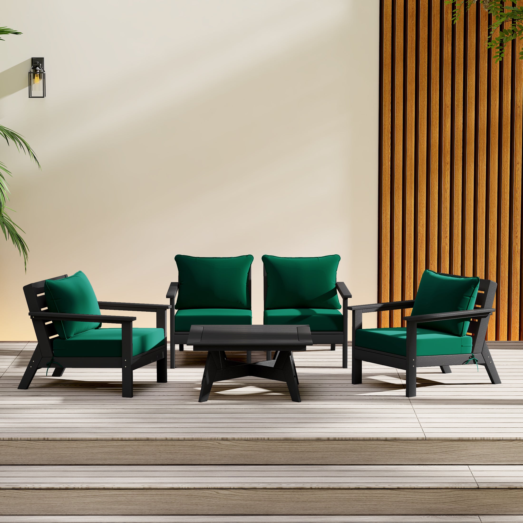 Avalon Outdoor 5-Piece Modular Sectional Patio Furniture Sofa Set