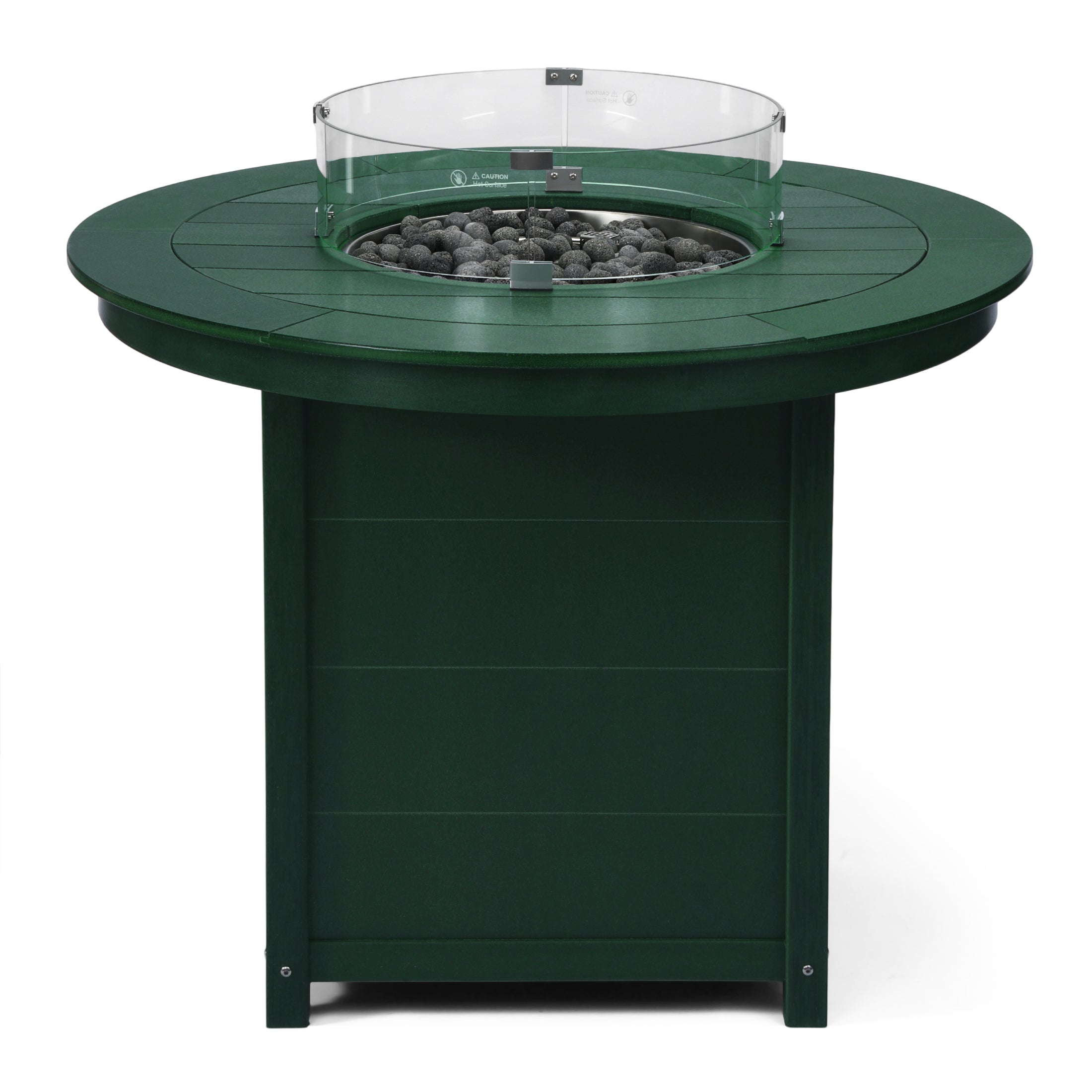 Helios 47" Modern Outdoor Patio Propane Round Counter Height Fire Pit Table