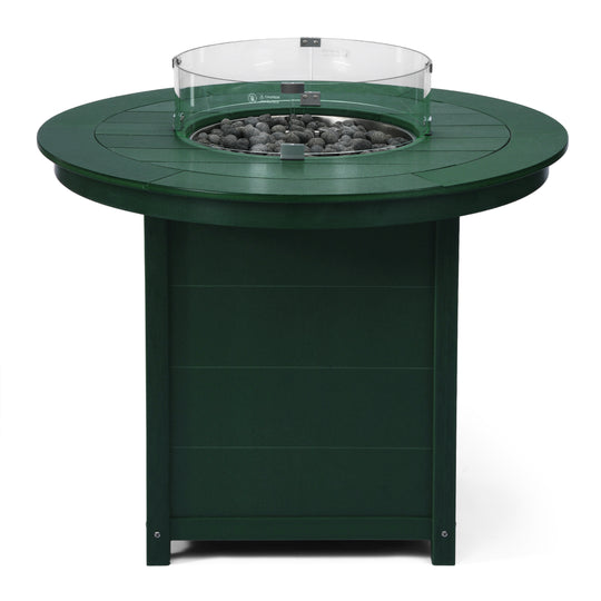 Helios 47" Modern Outdoor Patio Propane Round Counter Height Fire Pit Table