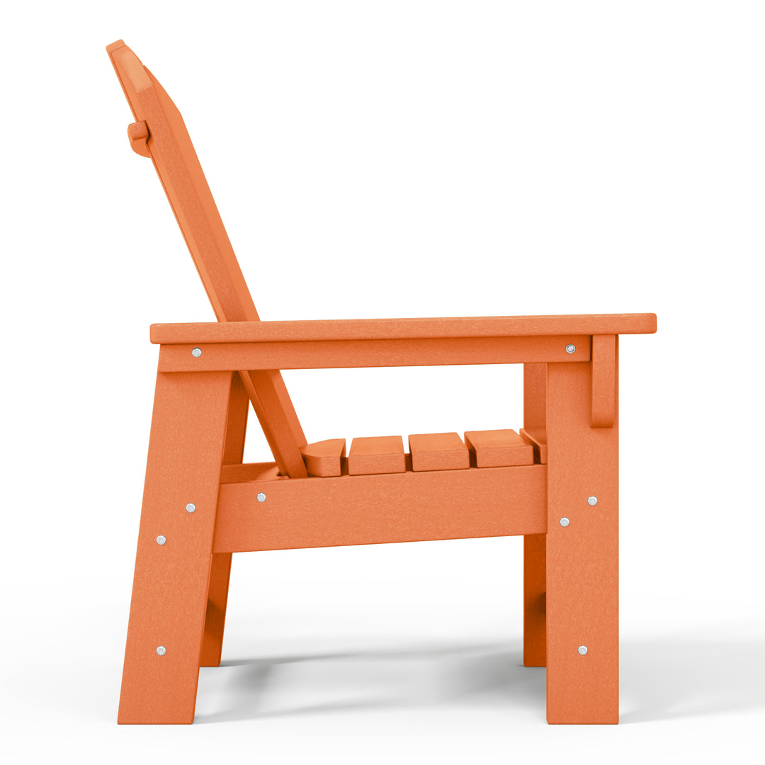 Malibu Kids Outdoor HDPE Adirondack Plastic Patio Chair