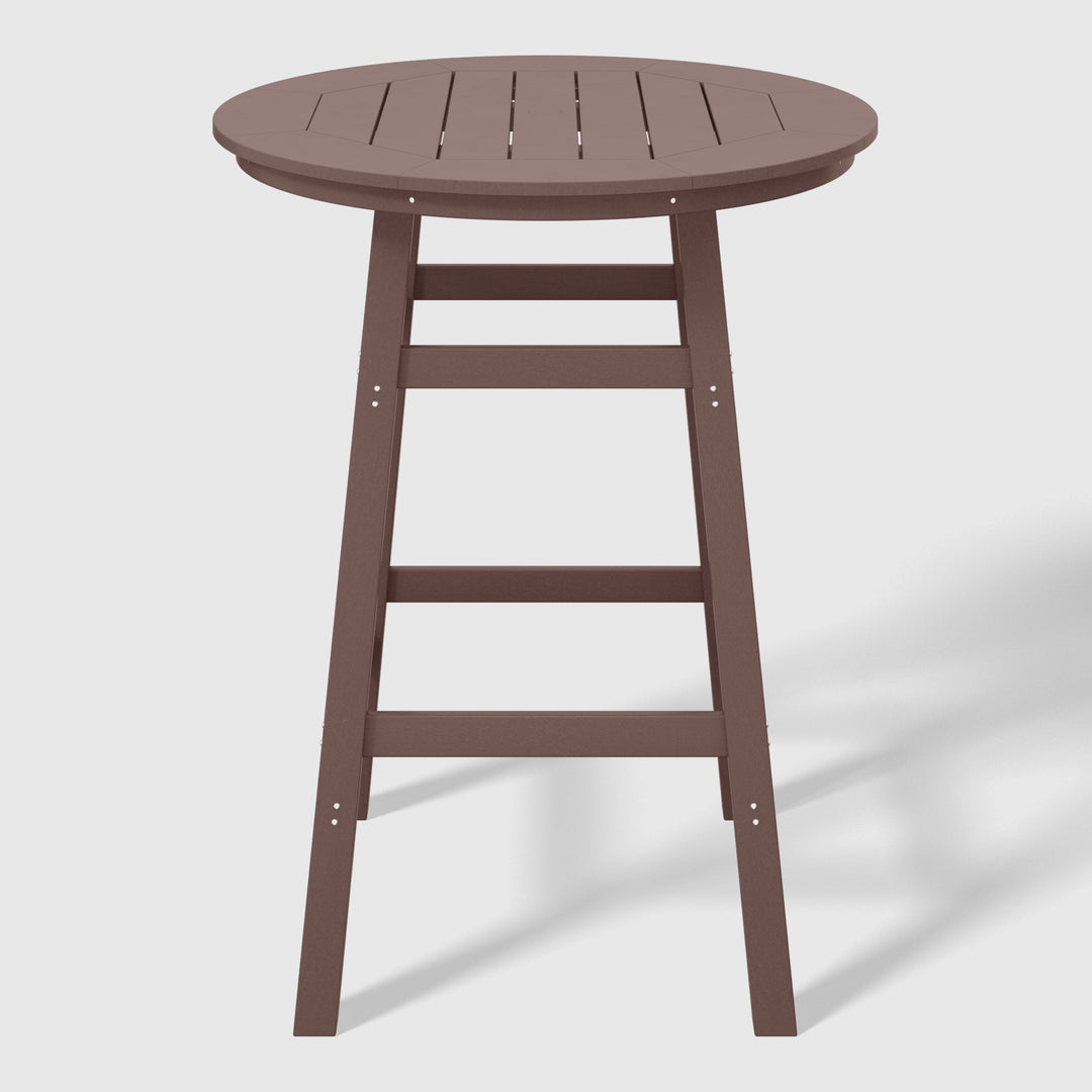 Malibu Outdoor 35" HDPE Round Patio Bar Height Table