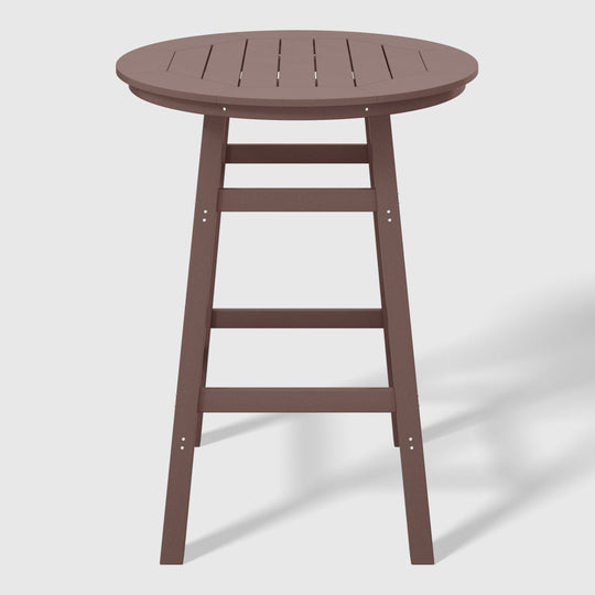 Malibu Outdoor 35" HDPE Round Patio Bar Height Table