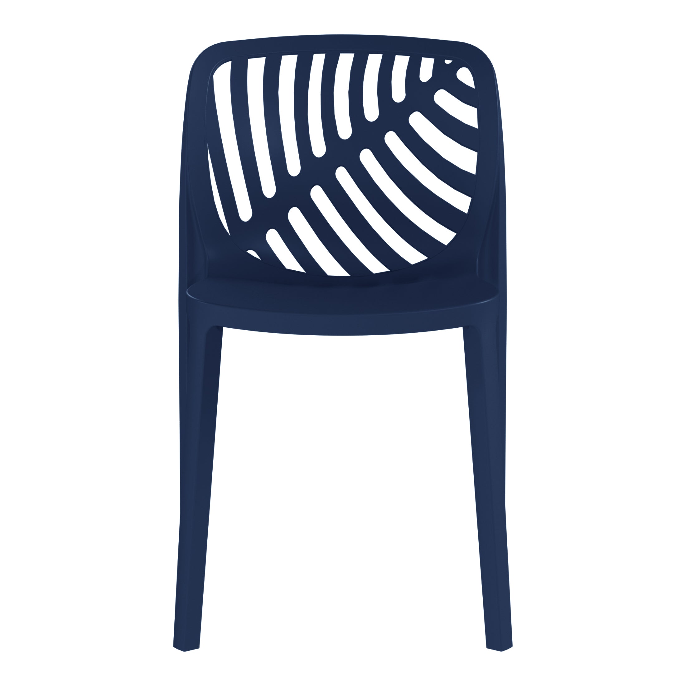 Playa Outdoor Modern Stackable Polypropylene Plastic Patio Bistro Dining Side Chairs (Set of 2)