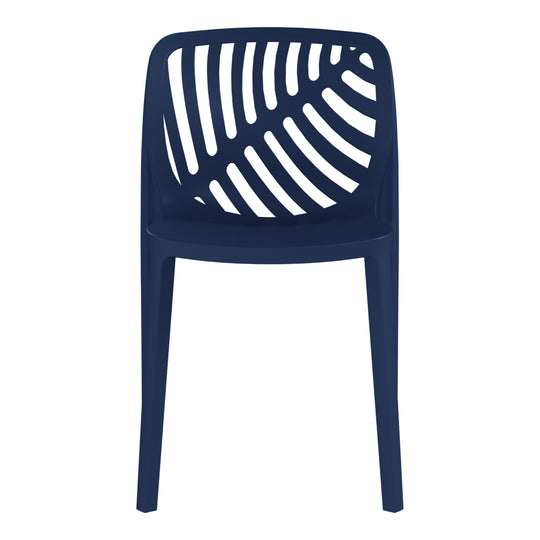 Playa Outdoor Modern Stackable Polypropylene Plastic Patio Bistro Dining Side Chairs (Set of 2)