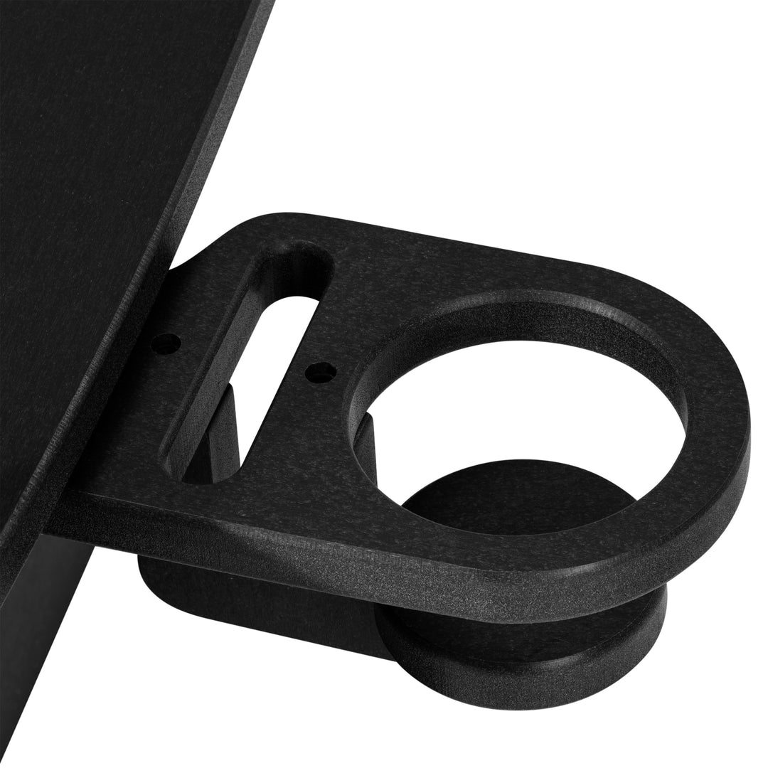 St. Augustine 4ft Outdoor HDPE Poly Farmhouse Hanging Porch Swing With Cup Holders