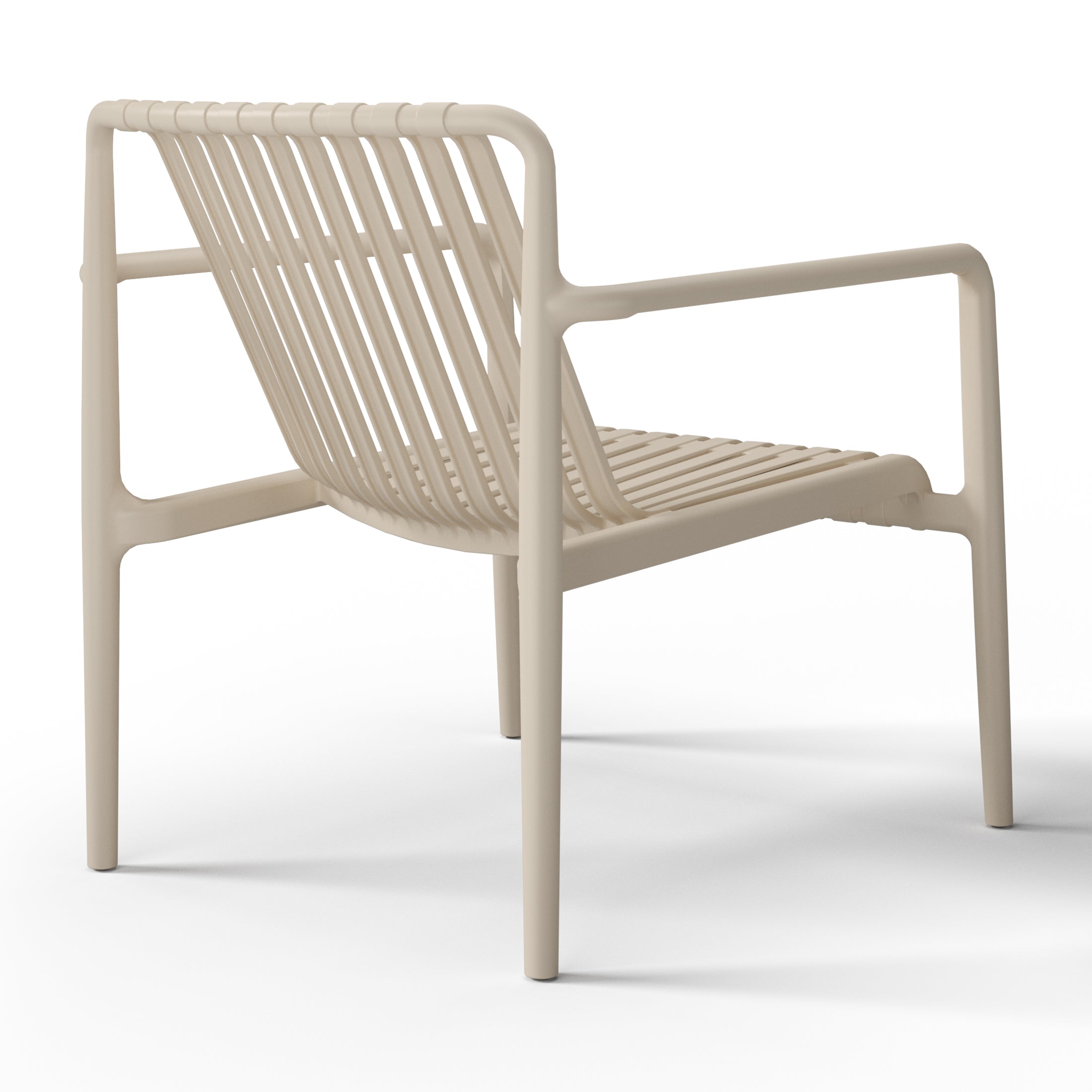 Playa Outdoor Modern Stackable Plastic Patio Club Armchairs (Set of 2)