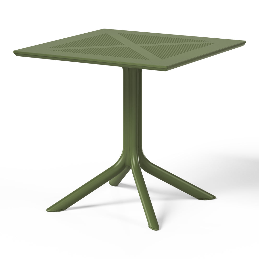 Playa Modern 5-Piece Resin Patio Dining Table Set with Stackable Patio Dining Chairs