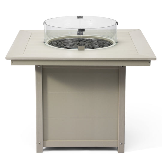 Helios Modern Outdoor Patio Propane 42" Square Fire Pit Table
