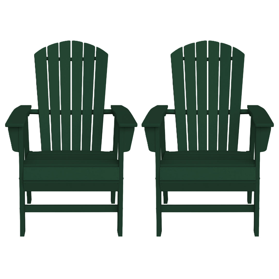 Dylan Outdoor Modern HDPE Adirondack Patio Dining Chairs (Set of 2)