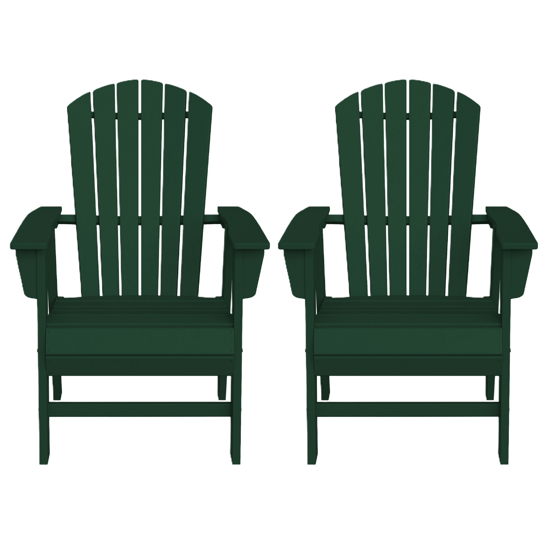 Dylan Outdoor Modern HDPE Adirondack Patio Dining Chairs (Set of 2)