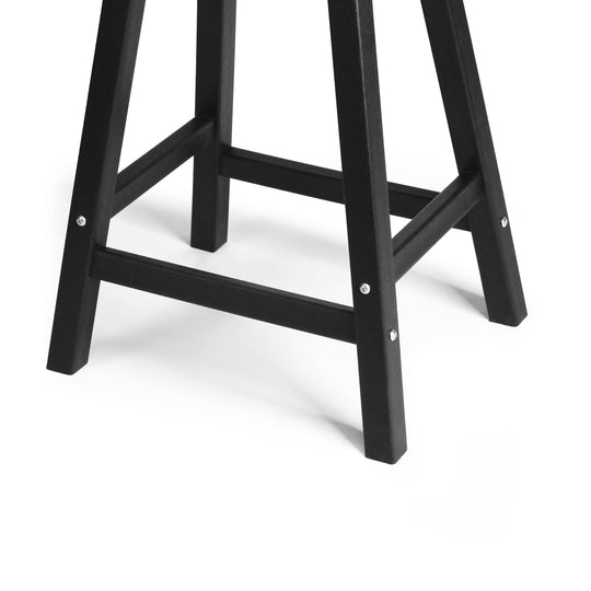 Malibu 24" HDPE Outdoor Patio Counter Height Bar Stools (Set of 2)