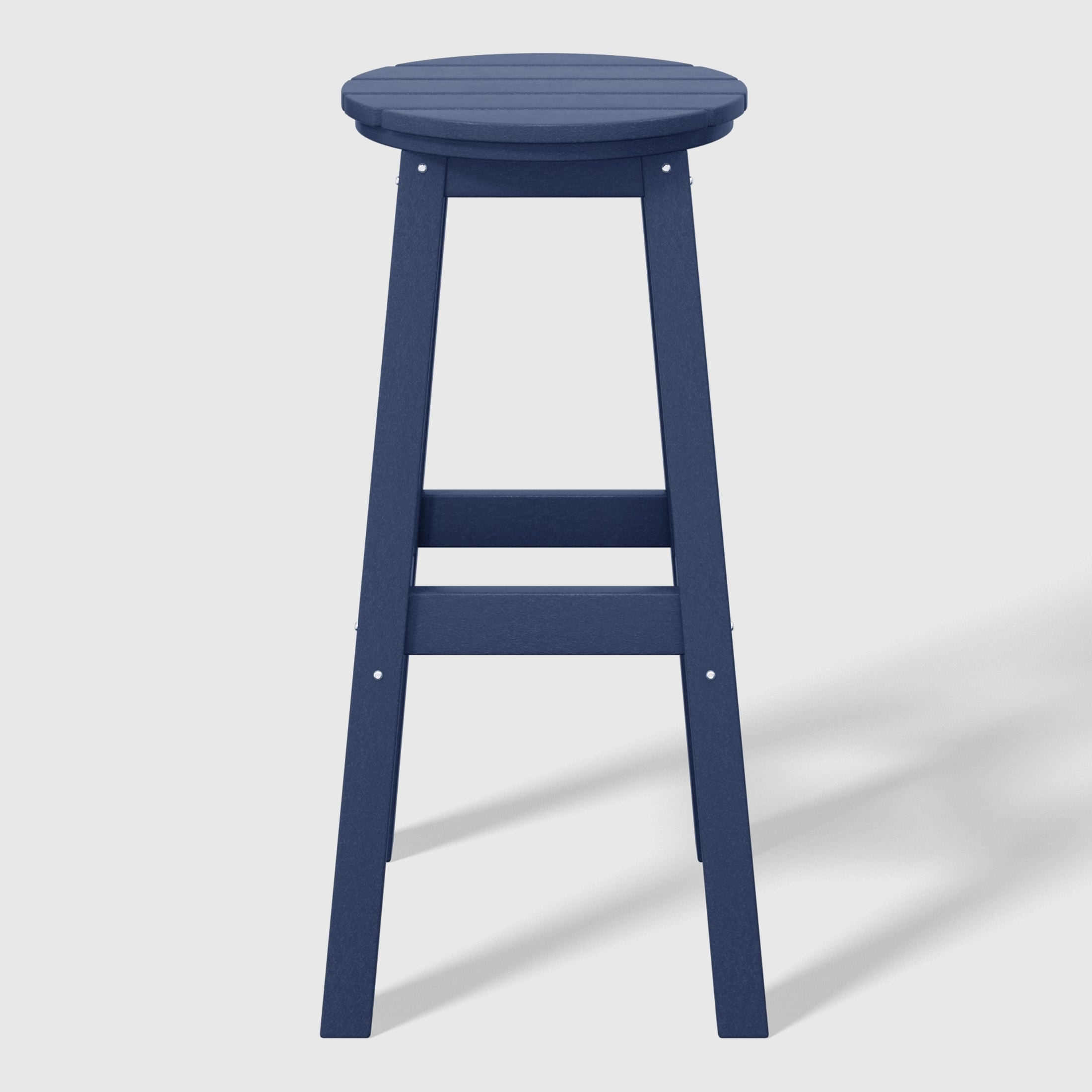 Malibu 29" HDPE Outdoor Patio Round Bar Stool Set of 3