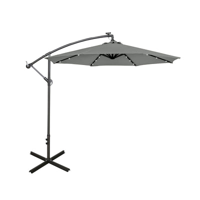 Albert 10 Ft Outdoor Solar LED Cantilever Umbrella