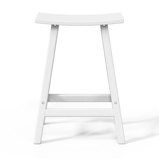 Malibu 24" HDPE Outdoor Patio Counter Height Bar Stool