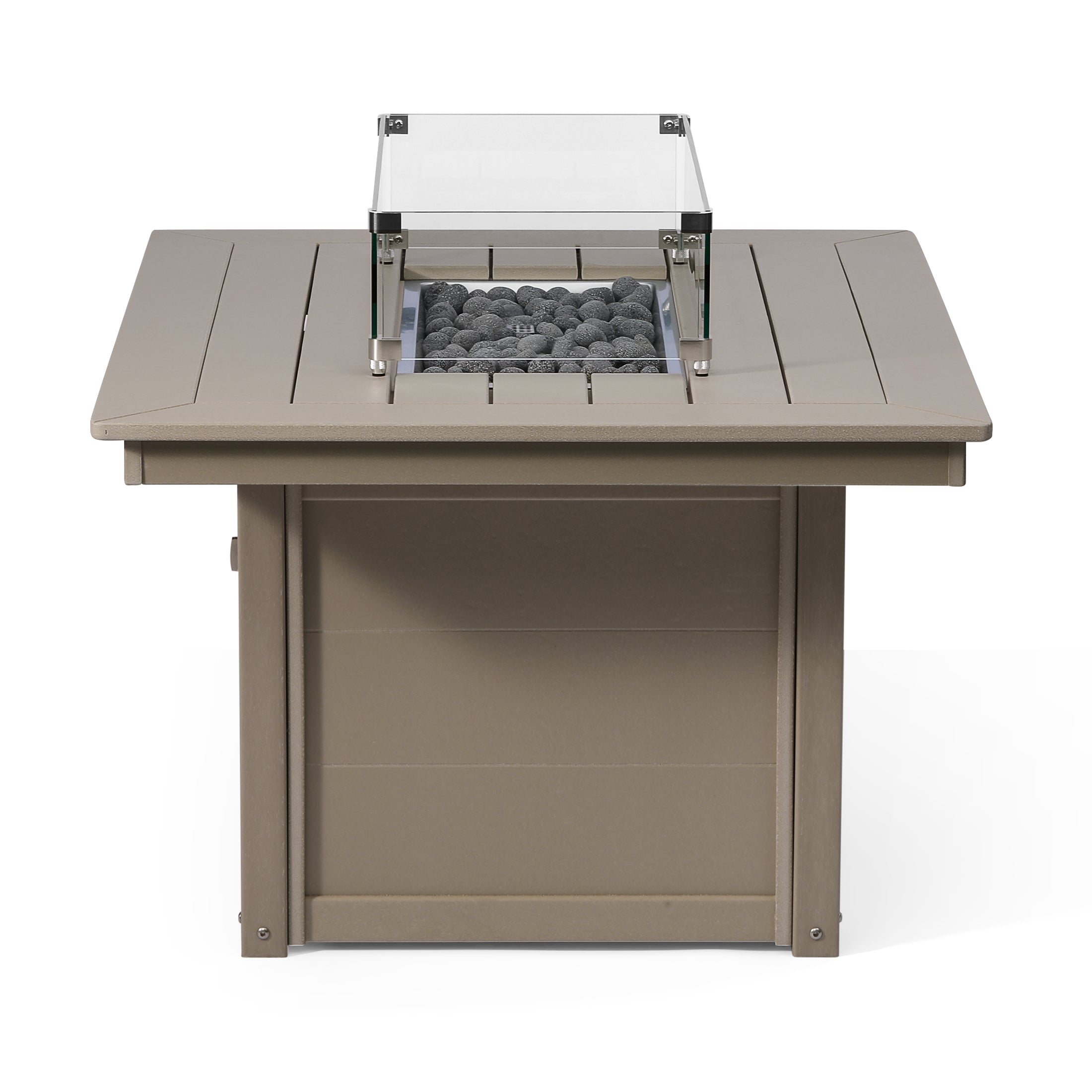 Helios 46" Modern Outdoor 55,000 BTU Patio Gas Propane Rectangle Deck Fire Pit Table