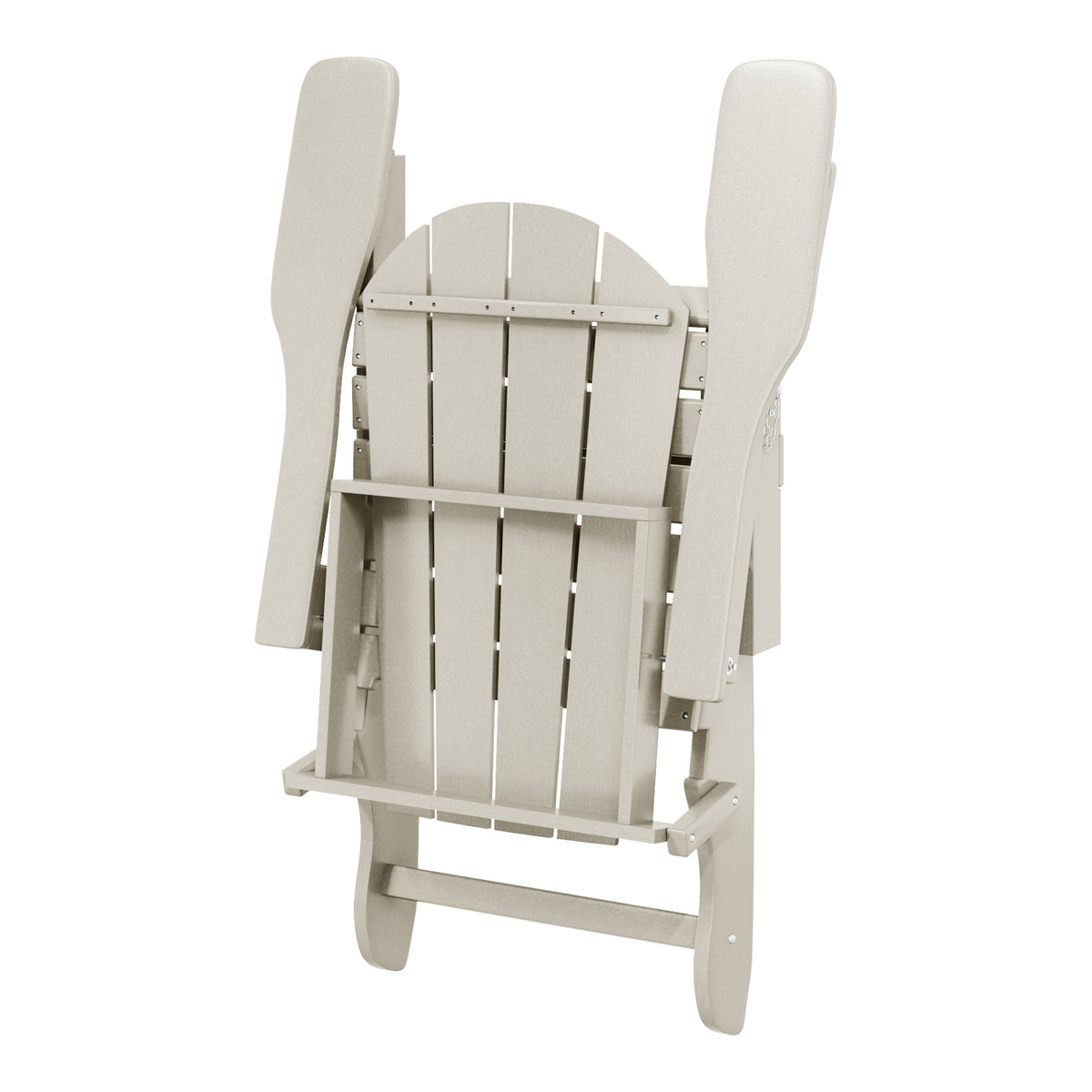 Malibu Adirondack chair set with side table in Sand, view 7