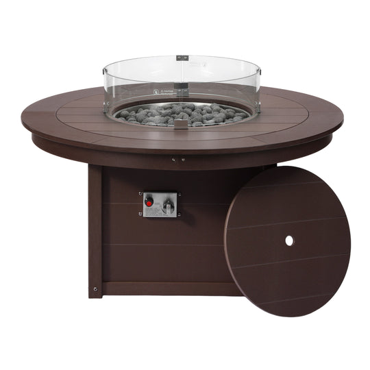 Helios 47" Modern Outdoor 55,000 BTU Patio Propane Round Fire Pit Table