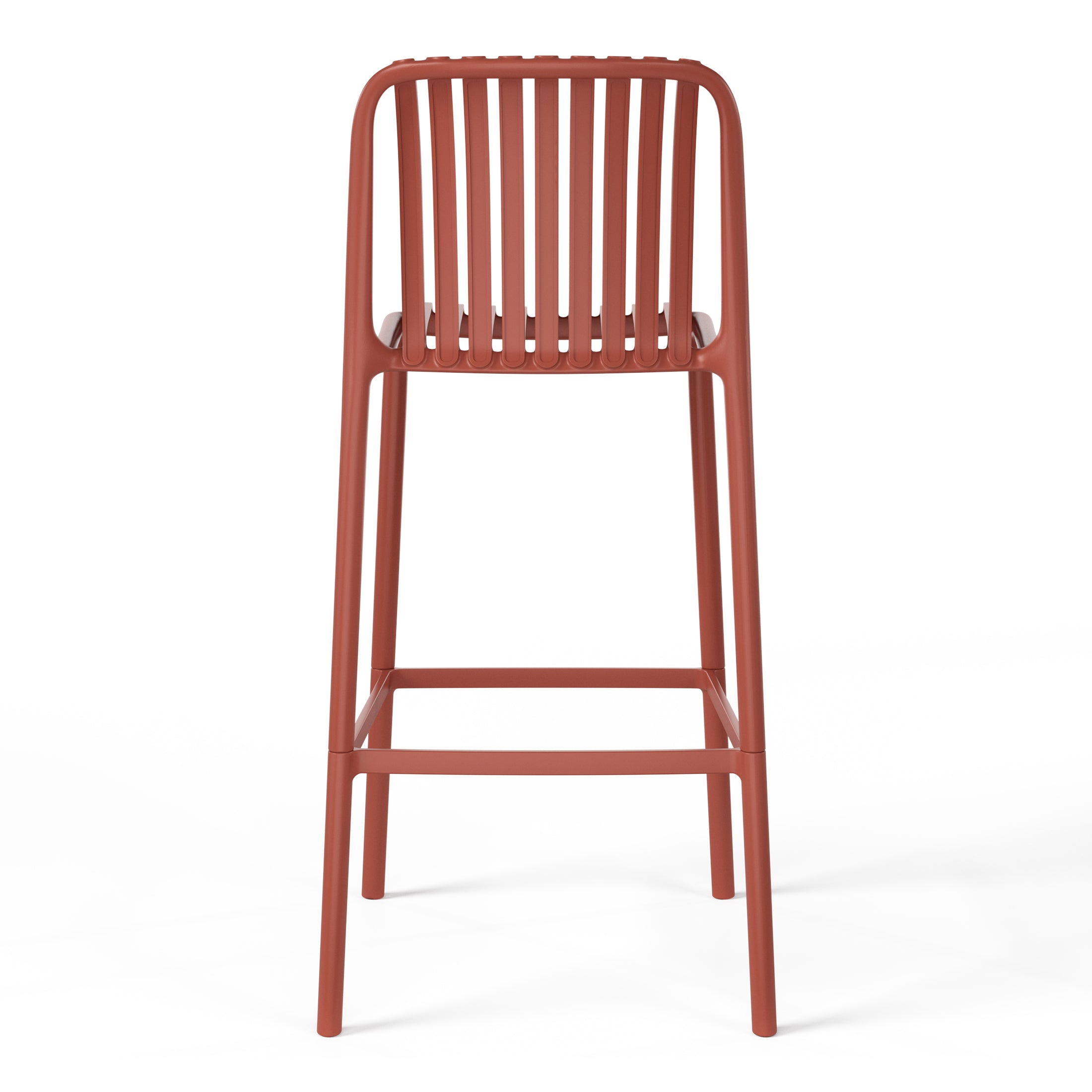 Playa 29.5" Outdoor Modern Polypropylene Plastic Patio Bar Height Stools (Set of 2)