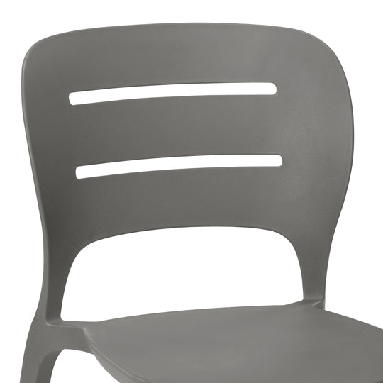 Playa Outdoor Modern Stackable Plastic Patio Dining Side Chairs (Set of 4)