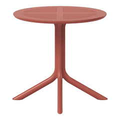 Playa 31.5" Round Plastic Outdoor Patio Dining Table for 4
