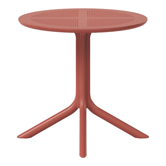 Playa 31.5" Round Plastic Outdoor Patio Dining Table for 4