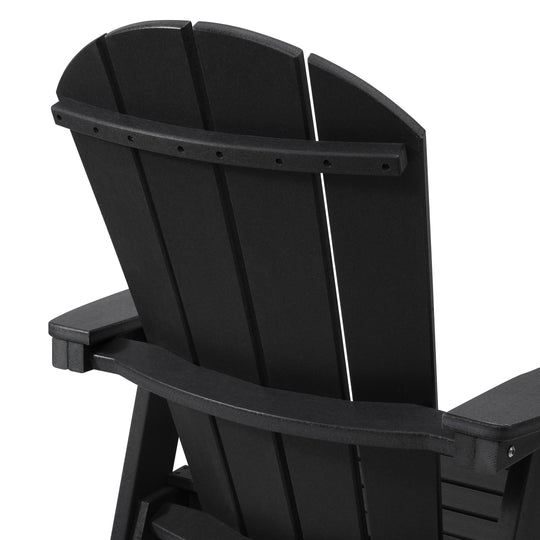 Malibu Outdoor HDPE Swivel Adirondack Patio Dining Chair With Cup Holder