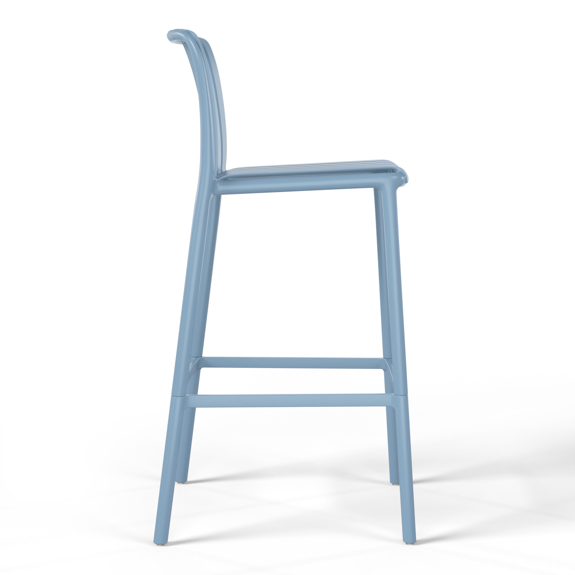 Playa 29.5" Outdoor Modern Polypropylene Plastic Patio Bar Height Stools (Set of 2)