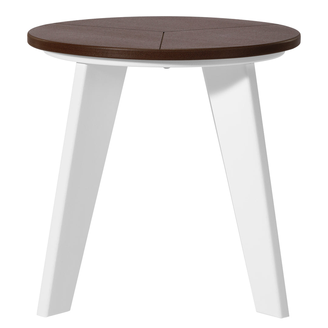 Pacifica HDPE Plastic Outdoor Round Adirondack Patio Side Table