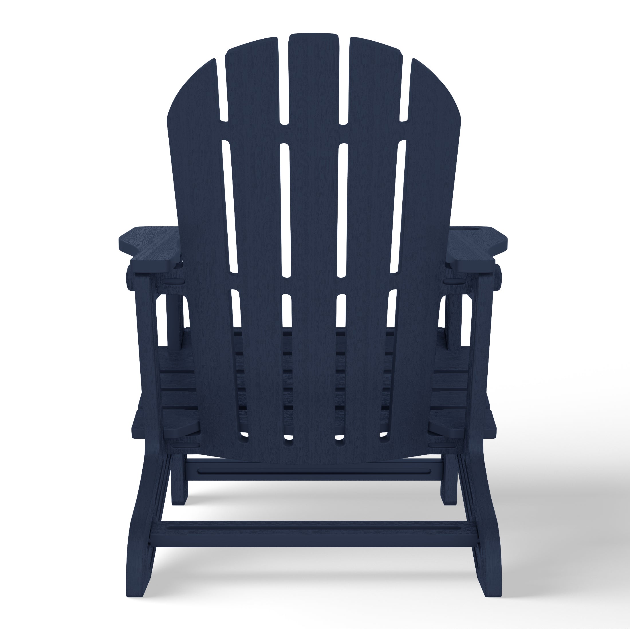 Azura Tool-Free Assembly Outdoor Patio HDPE Plastic Adirondack Chair with Cup Holder