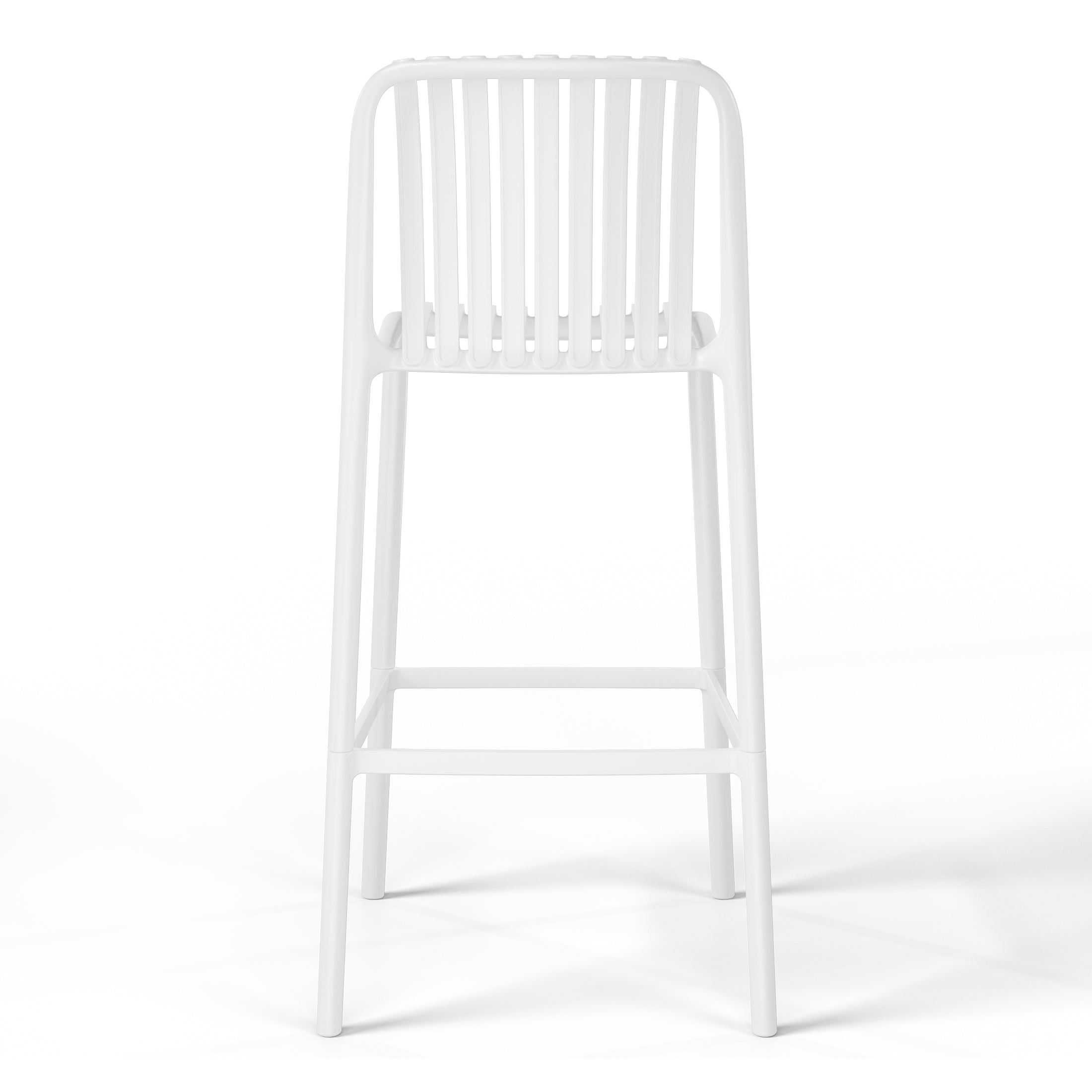 Playa 29.5" Outdoor Modern Polypropylene Plastic Patio Bar Height Stools (Set of 2)