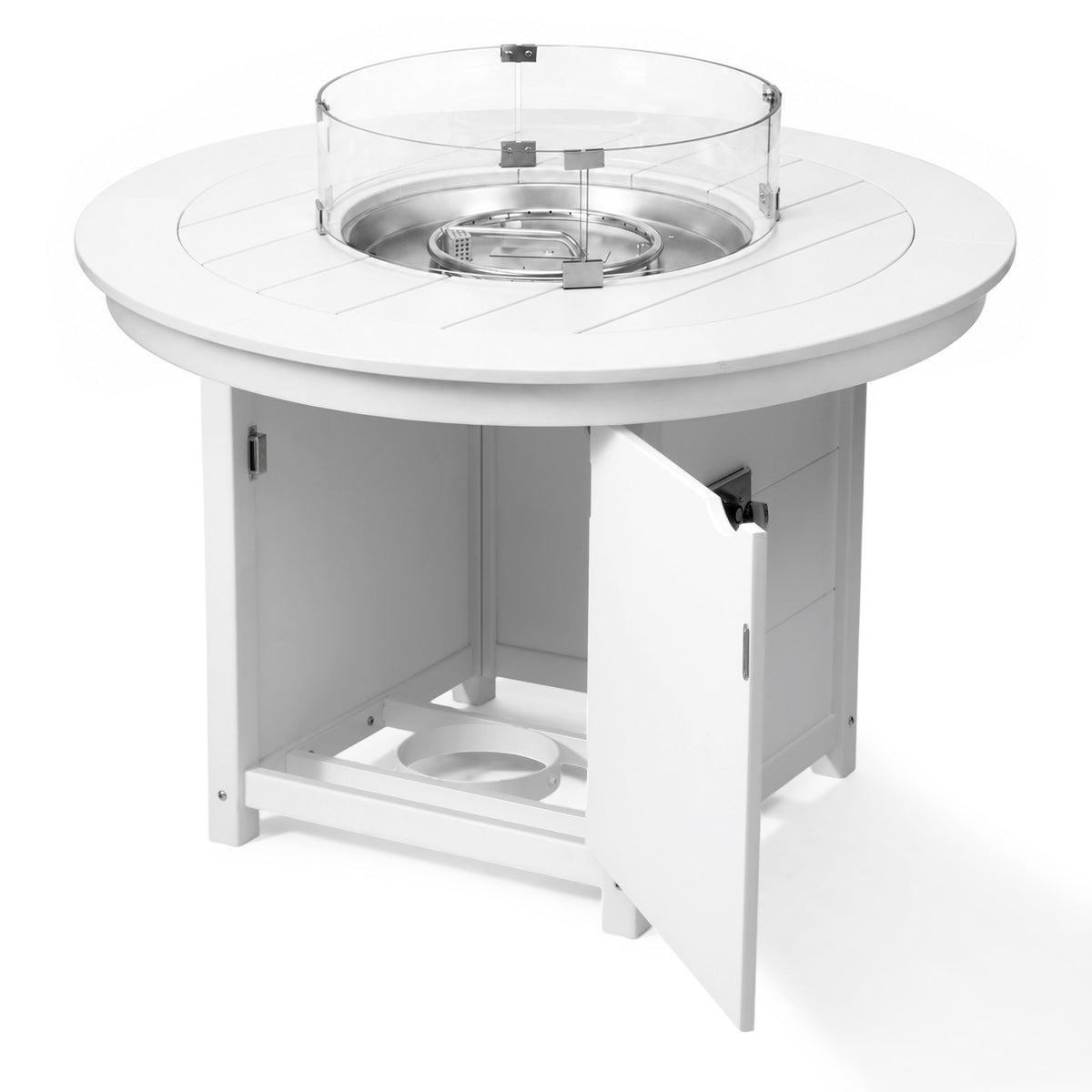 Helios 47" Modern Outdoor Patio Propane Gas Round Fire Pit Table