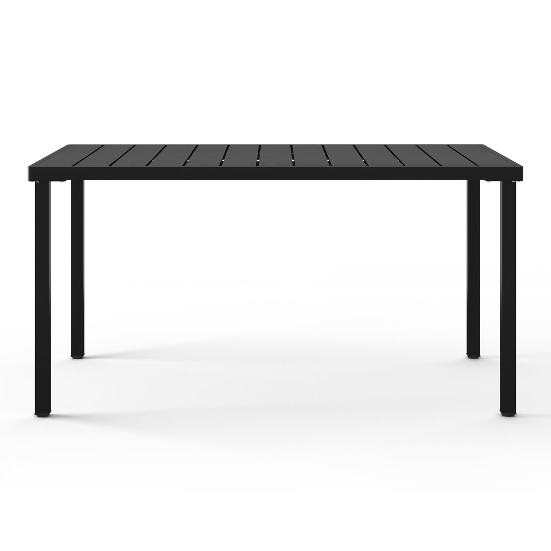 Playa 59" Iron Metal Outdoor Rectangular Patio Dining Table For 6