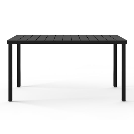 Playa 59" Iron Metal Outdoor Rectangular Patio Dining Table For 6