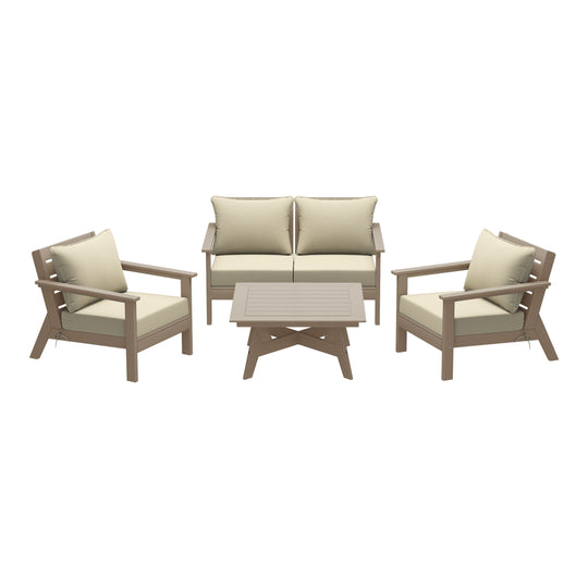 Avalon Outdoor 5-Piece Modular Sectional Patio Furniture Sofa Set