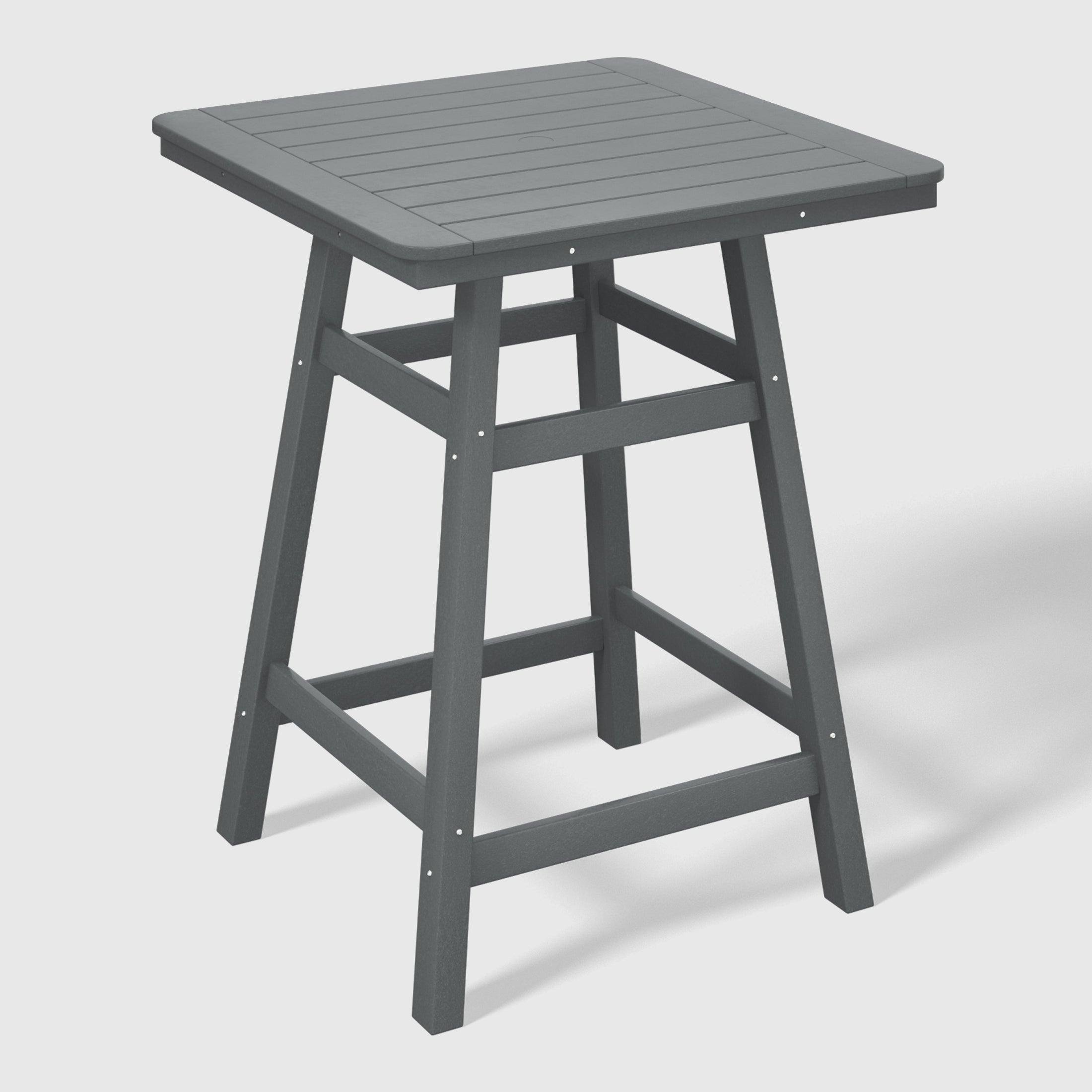 Malibu 5-Piece HDPE Outdoor Patio Dining Bar Bistro Table Set with Counter High Bar Stool