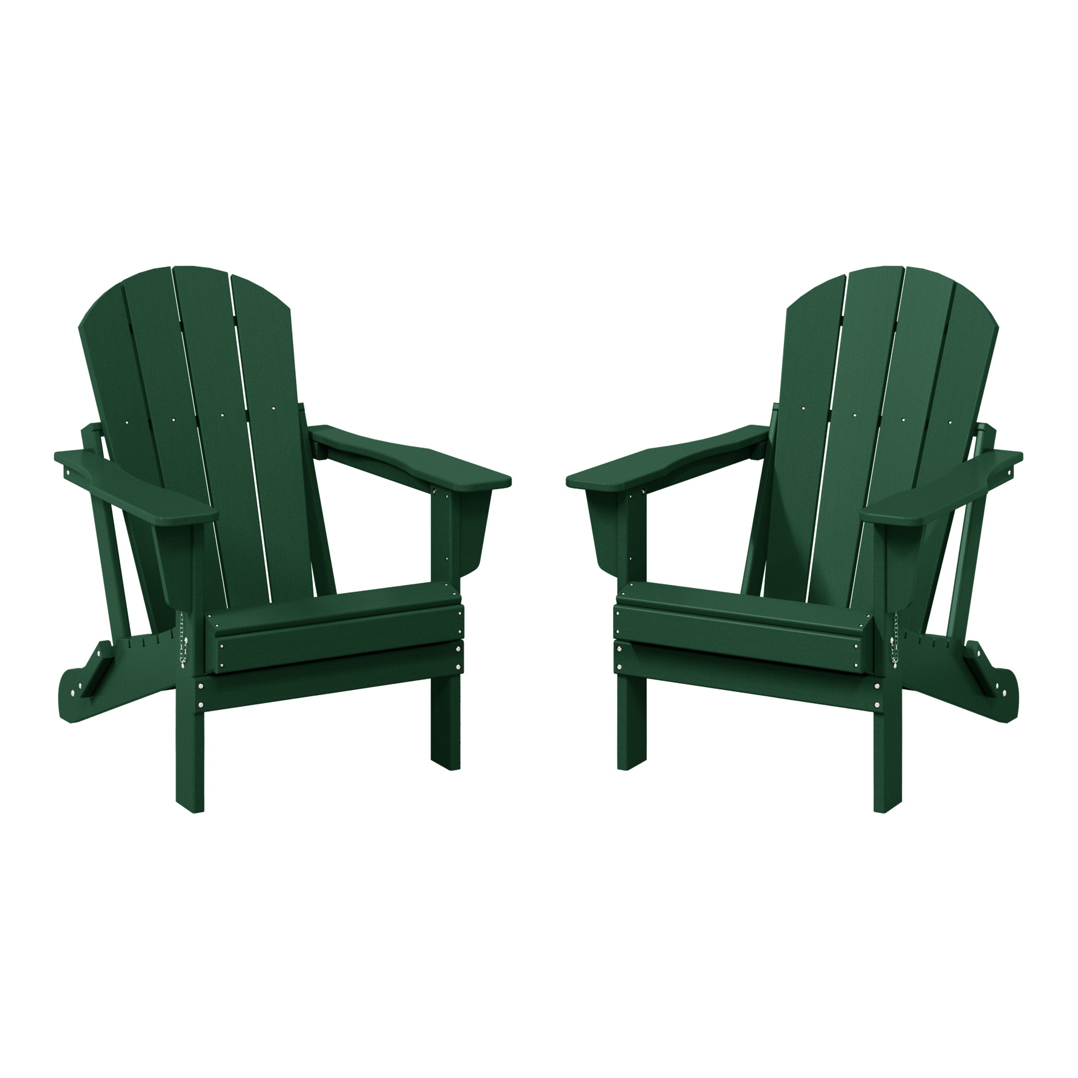 Malibu outdoor folding Poly Adirondack chair (Set of 2)