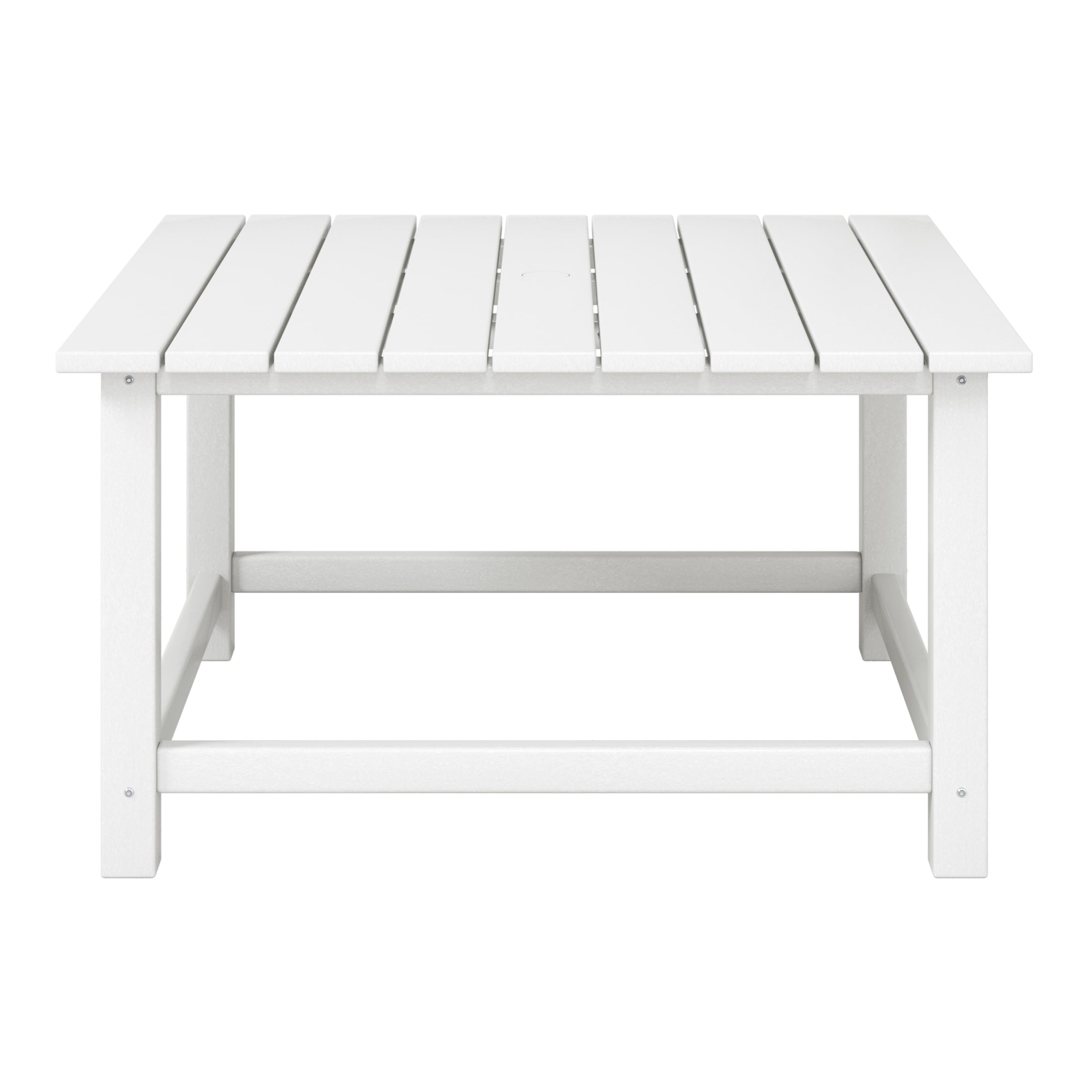 Malibu Low Outdoor HDPE Square Patio Coffee Table