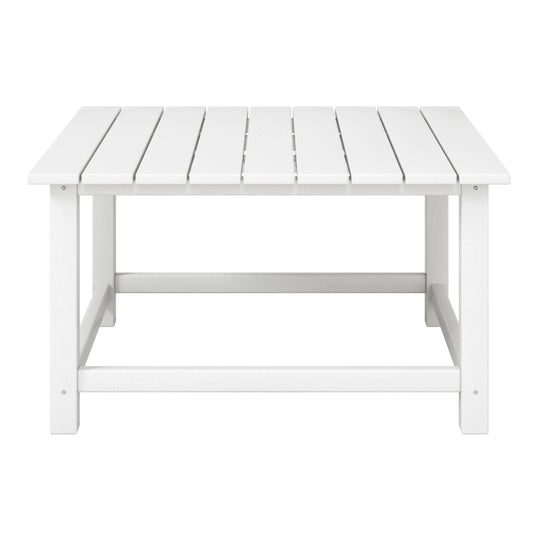 Malibu Low Outdoor HDPE Square Patio Coffee Table