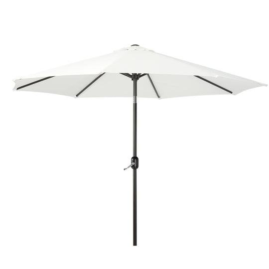 Paolo 9 ft. Patio Table Umbrella with Black color round free standing weight base kit