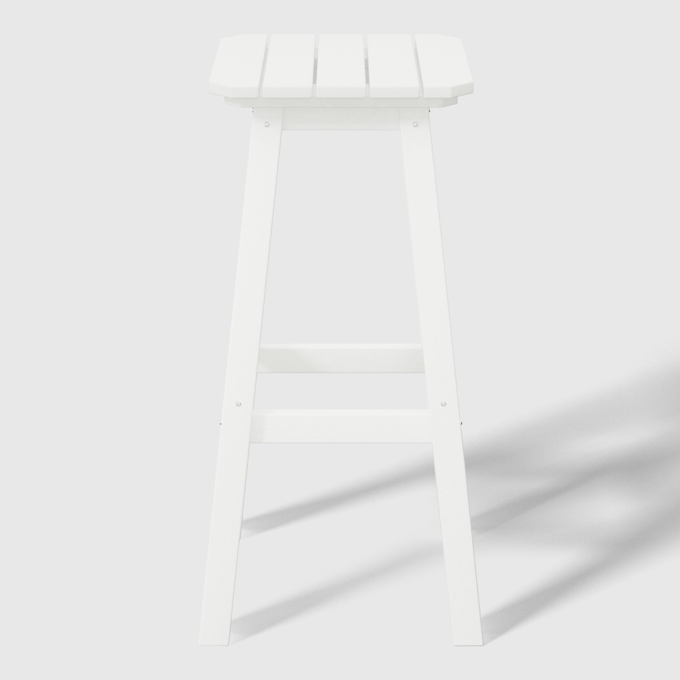 Malibu 29" HDPE Outdoor Patio Square Backless Bar Stool
