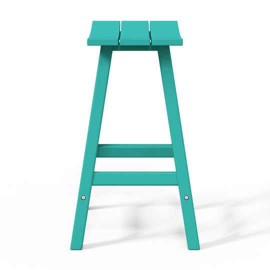 Malibu 24" HDPE Outdoor Patio Counter Height Bar Stools (Set of 3)