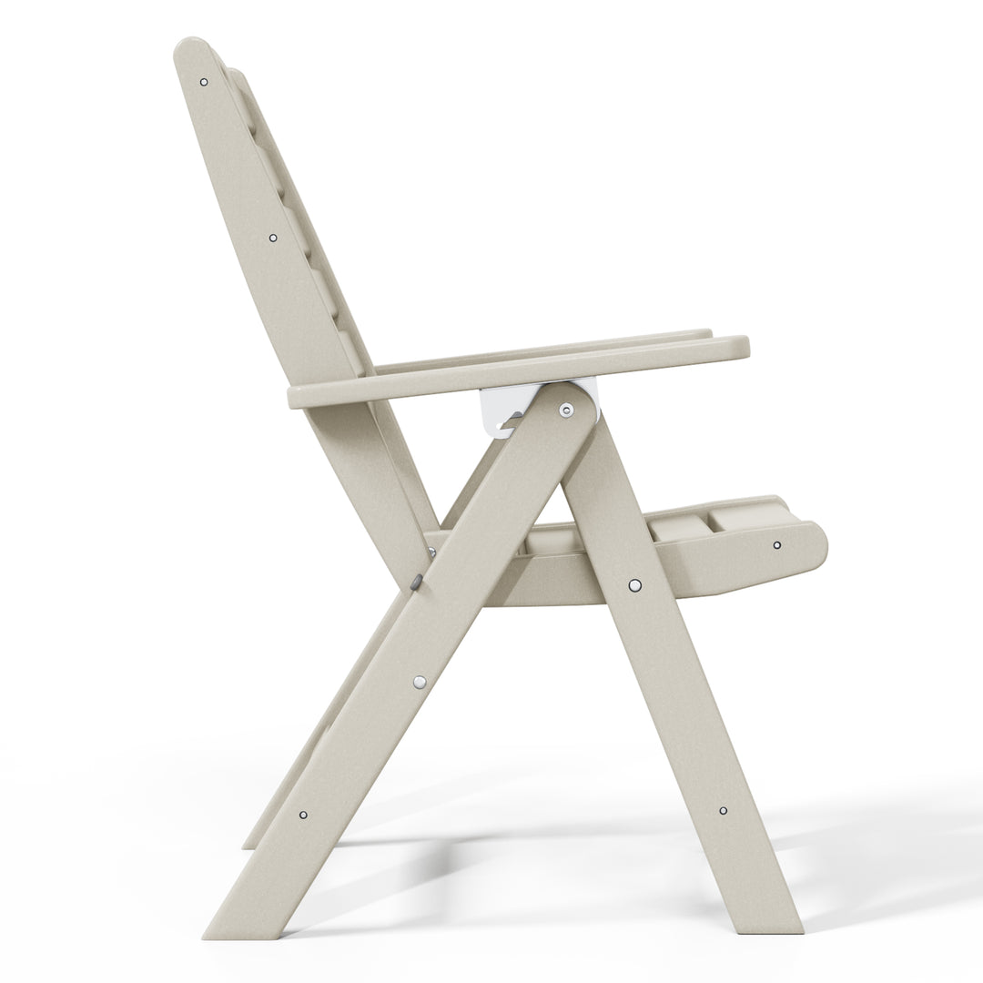 Malibu HDPE Adjustable Highback Folding Patio Dining Chair